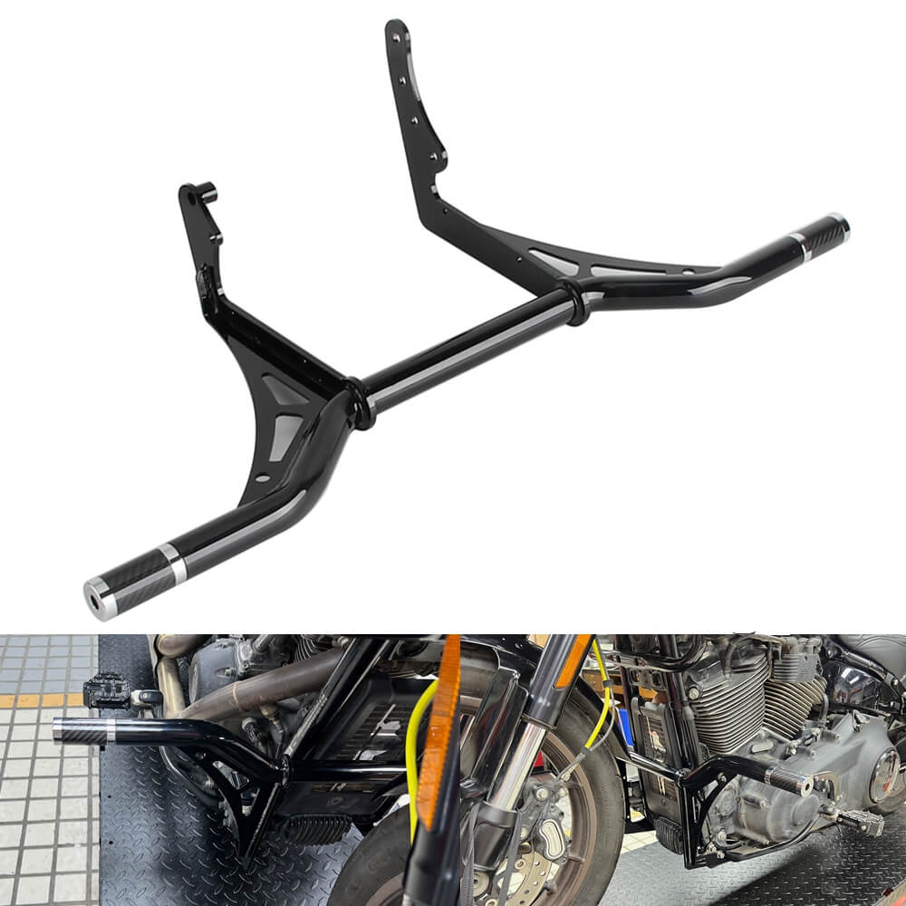 Front Highway Engine Guard Crash Bar Rear Saddlebag Guards Frame Slider For Harley Softail Low Rider ST 117 FXLRST 2022-2025 - pazoma
