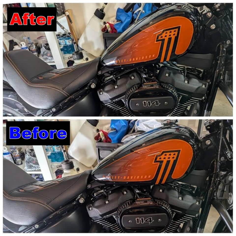 Gas Tank Lift Kit Modified Risers Bracket Height Adjustable 35-55mm For Harley Softail Street Bob FXBB 114 FXBBS Standard FXST 2018-2025 - pazoma