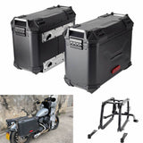 Harley M8 Softail Street Bob FXBB FXBBS Standard FXST Club Style Aluminium-Seitenkoffer, Gepäckbox hinten mit Halterung für Montageplattensystem, 2018–2024