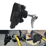 Handlebar Phone Carrier Mount Holder One-Touch Quick Lock Stand Support 360 Rotation Bracket For Harley Dyna Softail Touring Trike - pazoma