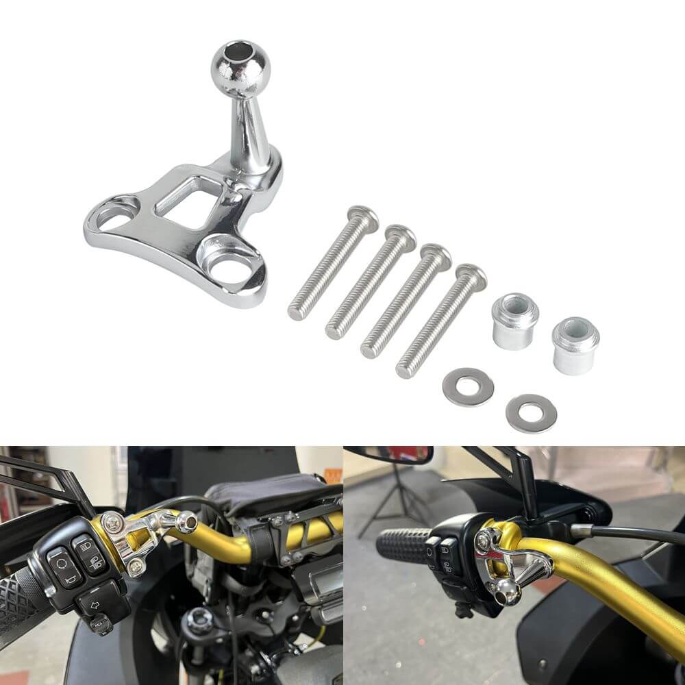 Handlebar Phone Carrier Mount Holder One-Touch Quick Lock Stand Support 360 Rotation Bracket For Harley Dyna Softail Touring Trike - pazoma