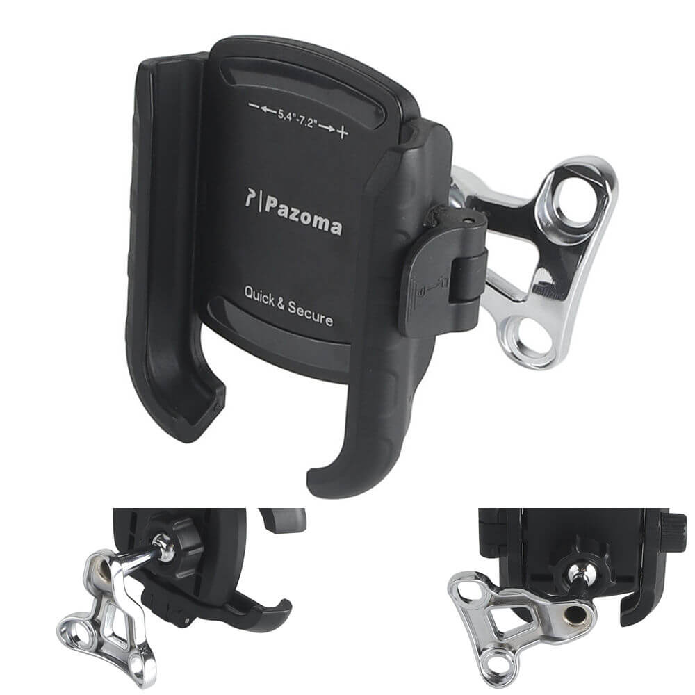 Handlebar Phone Carrier Mount Holder One-Touch Quick Lock Stand Support 360 Rotation Bracket For Harley Sportster XL 883 1200 VRSC - pazoma
