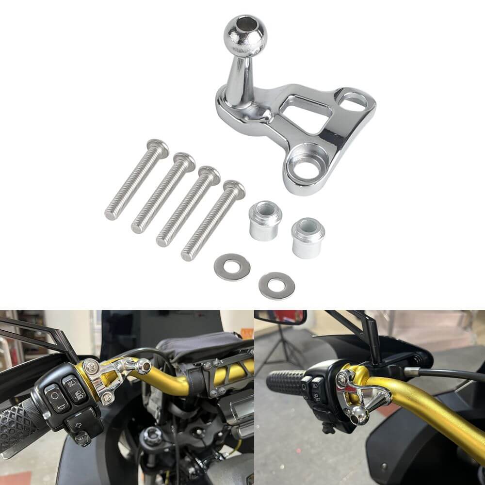 Handlebar Phone Carrier Mount Holder One-Touch Quick Lock Stand Support 360 Rotation Bracket For Harley Sportster XL 883 1200 VRSC - pazoma