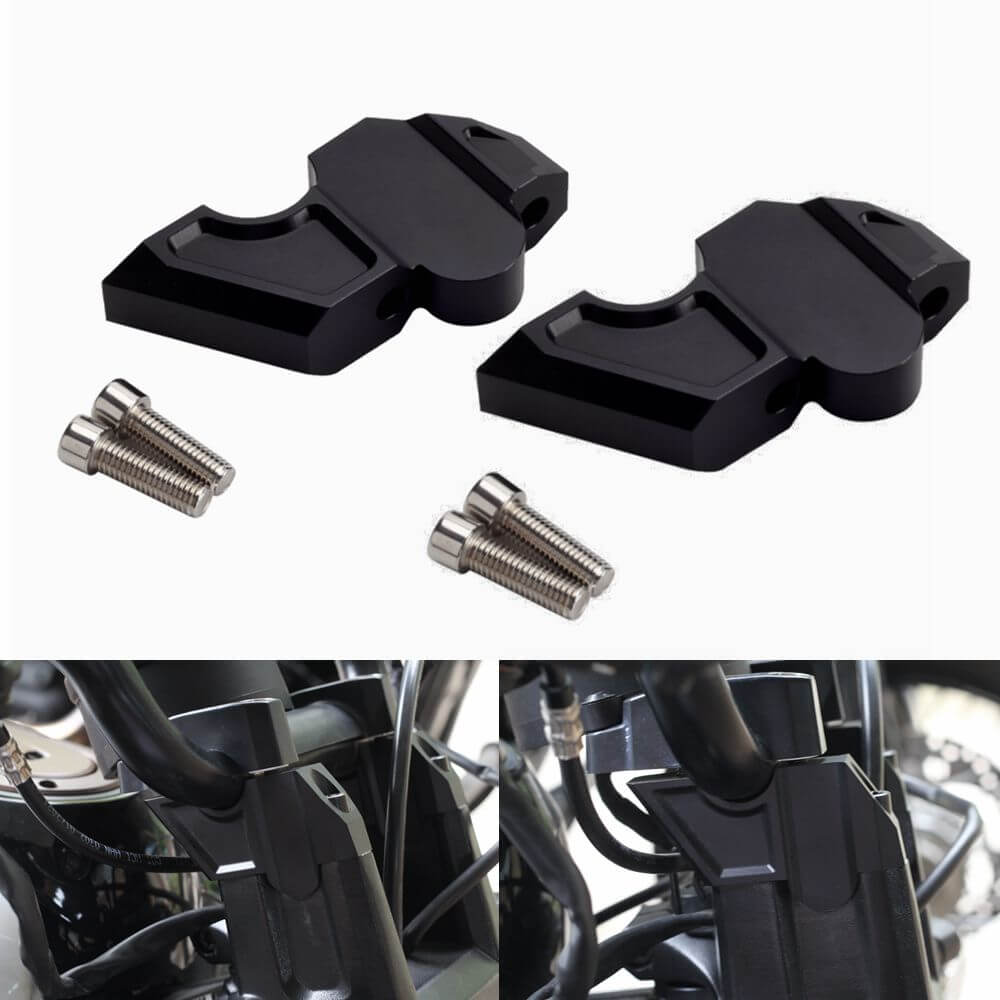 Harley Davidson Sportster S 1250 RH1250S Handlebar Riser with Offset Move Back 2021-2025 CNC Aluminum Black - pazoma