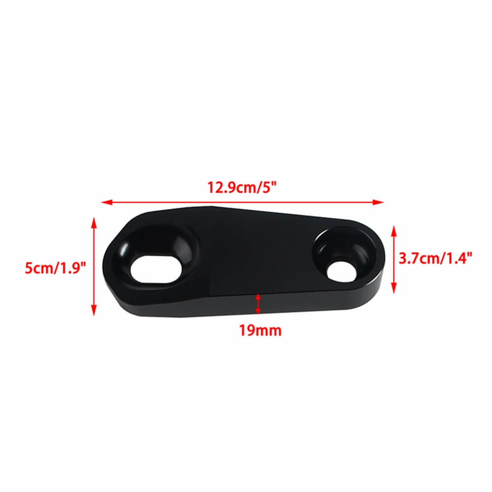 Harley Dyna Super Glide Sport Low Rider FXD FXDX FXDL Sportster XL Top Mount Headlight Extension Relocation Block Custom Fairing Light Bracket 86-22 - pazoma