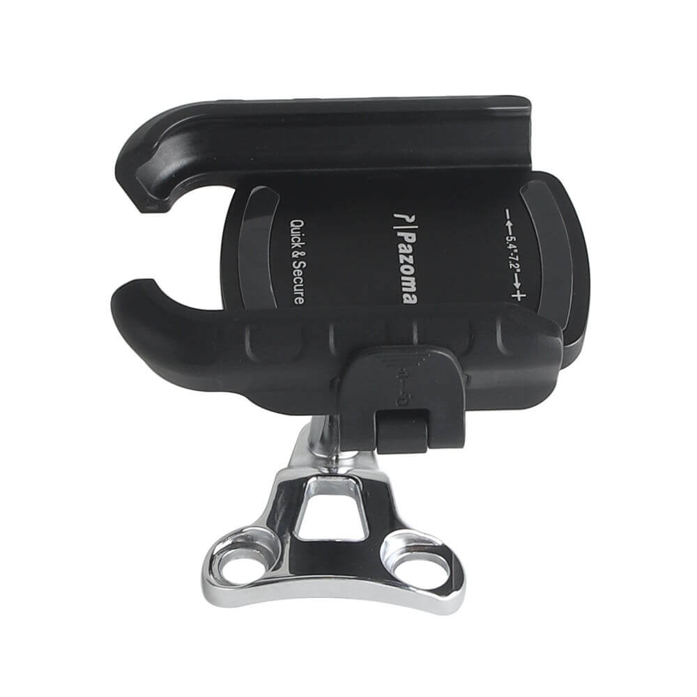 Harley Dyna low rider street bob super glide Handlebar Phone Carrier Mount Holder One-Touch Quick Lock Stand 360 Rotation Bracket - pazoma
