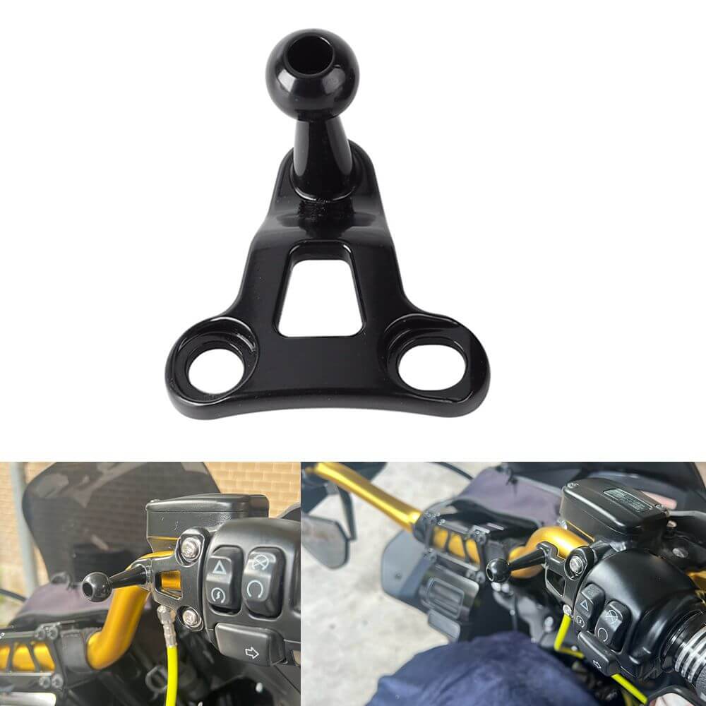 Harley Dyna low rider street bob super glide Handlebar Phone Carrier Mount Holder One-Touch Quick Lock Stand 360 Rotation Bracket - pazoma