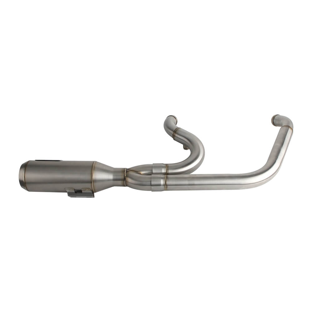 Harley M8 Softail 2 into 1 Big Bore Full Exhaust System Stainless Steel Muffler Low Rider S ST Fat Street Bob Standard Slim Deluxe FXLR '18-Up - pazoma