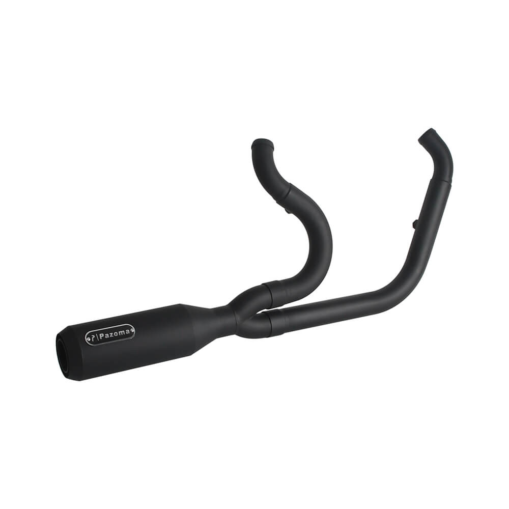 Harley M8 Softail 2 into 1 Big Bore Full Exhaust System Stainless Steel Muffler Low Rider S ST Fat Street Bob Standard Slim Deluxe FXLR '18-Up - pazoma