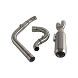 Harley M8 Softail 2 into 1 Big Bore Full Exhaust System Stainless Steel Muffler Low Rider S ST Fat Street Bob Standard Slim Deluxe FXLR '18-Up - pazoma