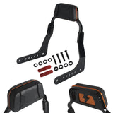 Harley M8 Softail Low Rider S FXLR FXLRS Low profile Fixed Mini Sports Sissy Bar Kit Club Style Backrests 2018-2025 - pazoma