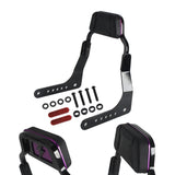 Harley M8 Softail Low Rider S FXLR FXLRS Low profile Fixed Mini Sports Sissy Bar Kit Club Style Backrests 2018-2025 - pazoma