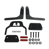 Harley M8 Softail Low Rider S FXLR FXLRS Low profile Fixed Mini Sports Sissy Bar Kit Club Style Backrests 2018-2025 - pazoma