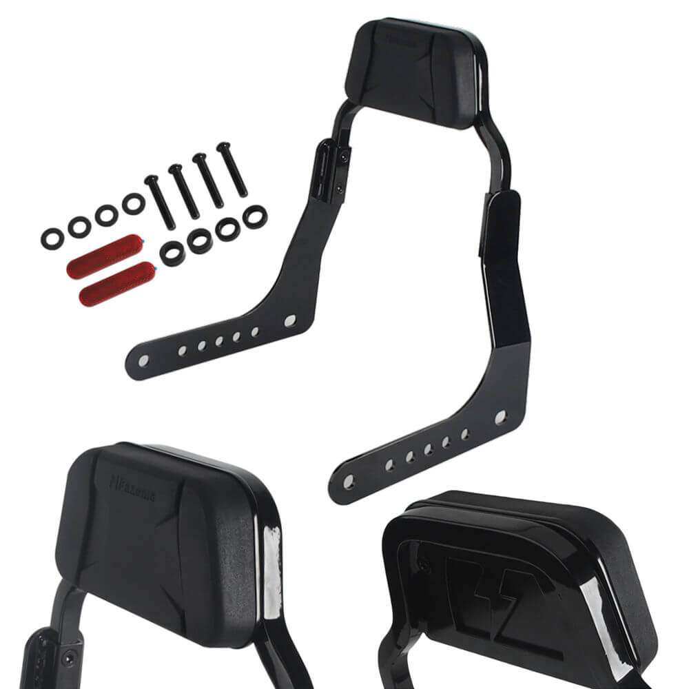 Harley M8 Softail Low Rider S FXLR FXLRS Low profile Fixed Mini Sports Sissy Bar Kit Club Style Backrests 2018-2025 - pazoma