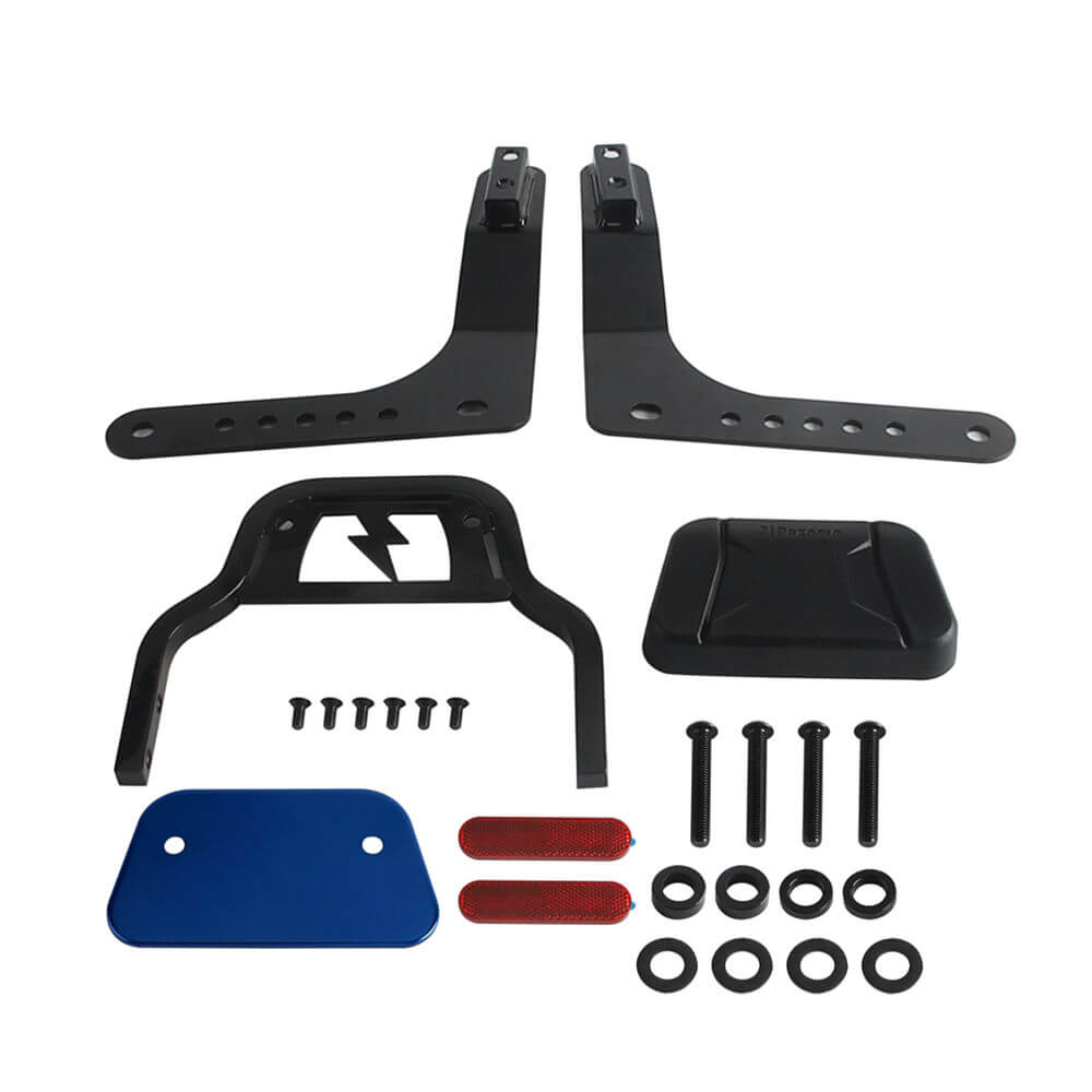 Harley M8 Softail Low Rider S FXLR FXLRS Low profile Fixed Mini Sports Sissy Bar Kit Club Style Backrests 2018-2025 - pazoma