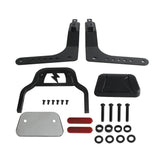 Harley M8 Softail Low Rider S FXLR FXLRS Low profile Fixed Mini Sports Sissy Bar Kit Club Style Backrests 2018-2025 - pazoma