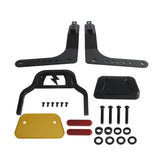 Harley M8 Softail Low Rider S FXLR FXLRS Low profile Fixed Mini Sports Sissy Bar Kit Club Style Backrests 2018-2025 - pazoma