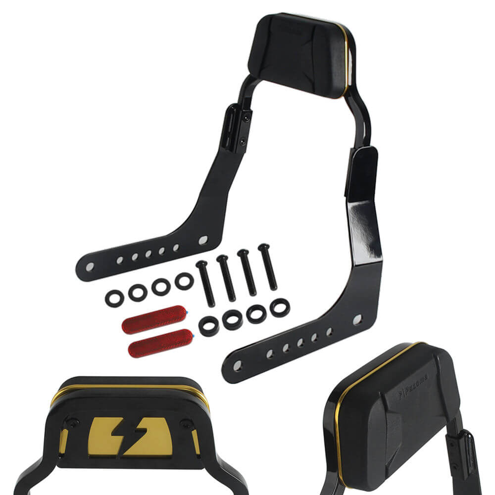 Harley M8 Softail Low Rider S FXLR FXLRS Low profile Fixed Mini Sports Sissy Bar Kit Club Style Backrests 2018-2025 - pazoma