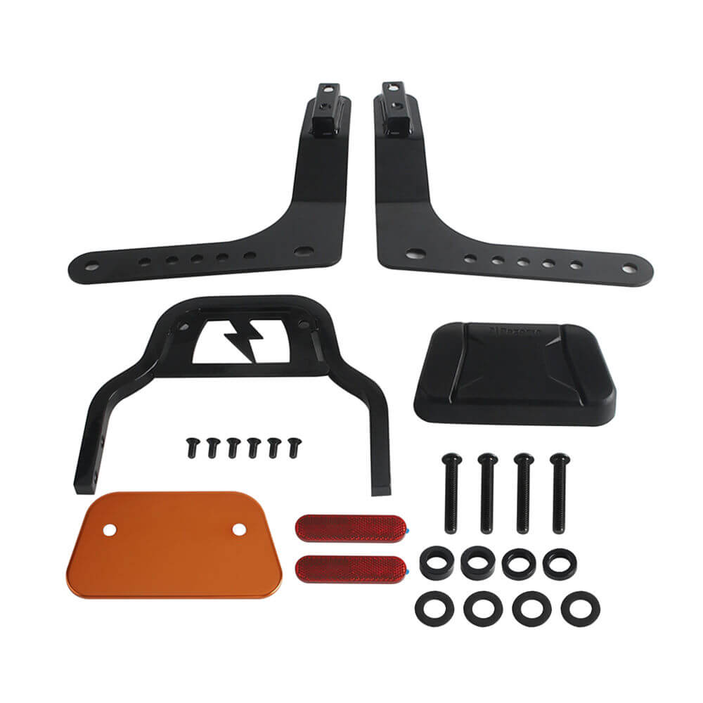 Harley M8 Softail Low Rider S FXLR FXLRS Low profile Fixed Mini Sports Sissy Bar Kit Club Style Backrests 2018-2025 - pazoma