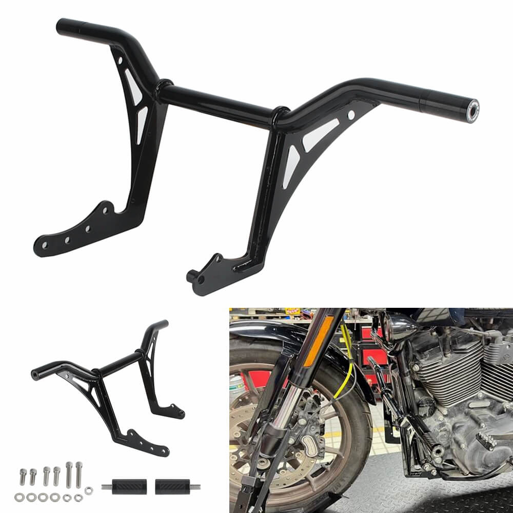 Harley M8 Softail Low Rider S ST FXLR FXBB FXST FXFB FXLRS/T Highway Engine Guard Crash Bar Passenger Peg Frame Slider Carbon End - pazoma
