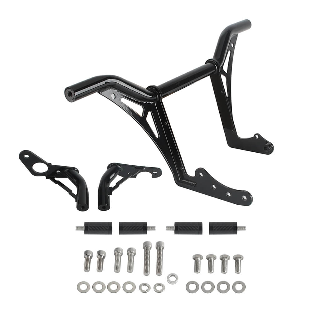 Harley M8 Softail Low Rider S ST FXLR FXBB FXST FXFB FXLRS/T Highway Engine Guard Crash Bar Passenger Peg Frame Slider Carbon End - pazoma