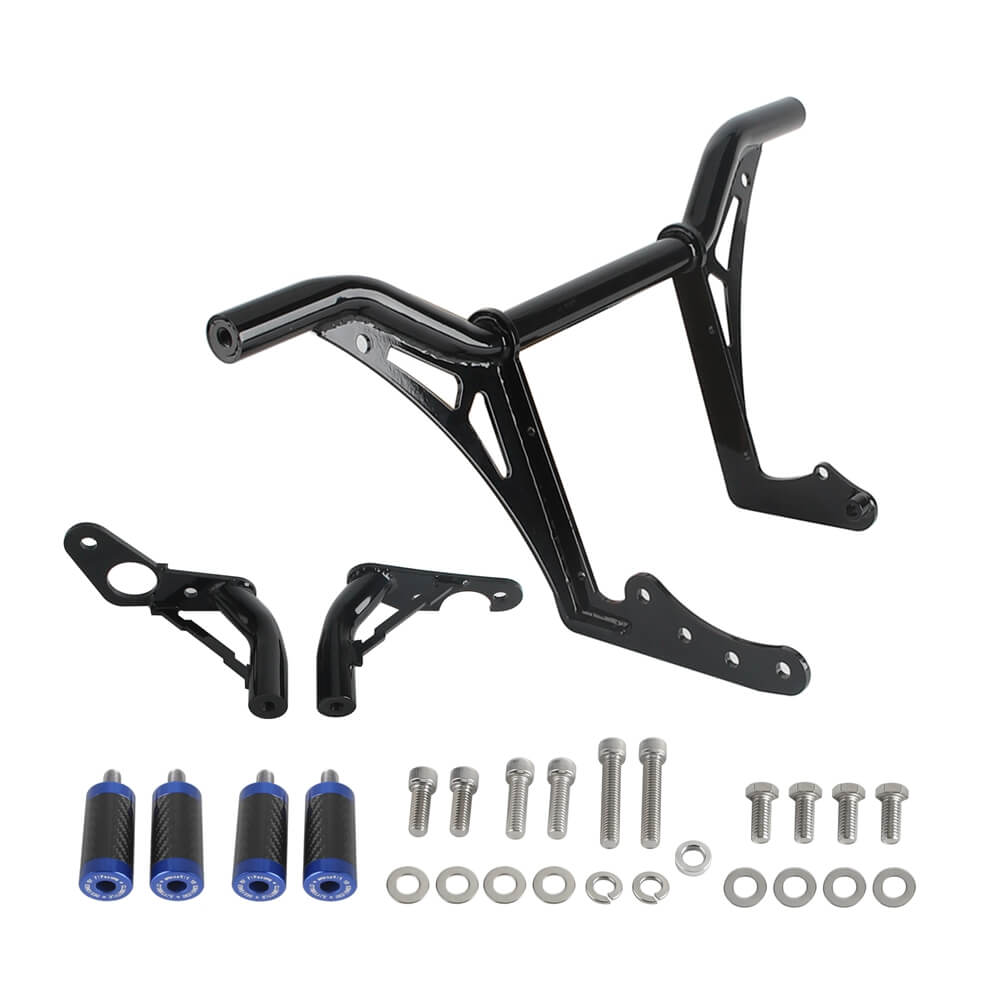 Harley M8 Softail Low Rider S ST FXLR FXBB FXST FXFB FXLRS/T Highway Engine Guard Crash Bar Passenger Peg Frame Slider Carbon End - pazoma