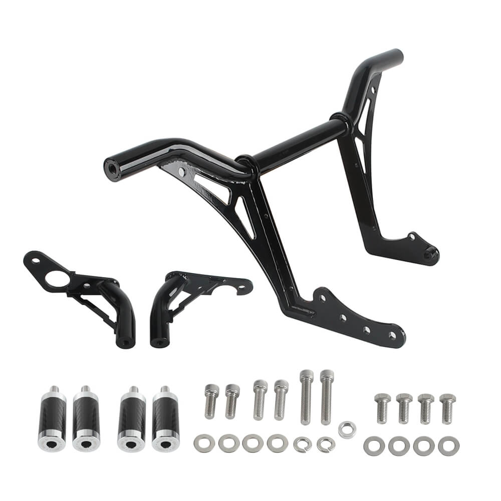 Harley M8 Softail Low Rider S ST FXLR FXBB FXST FXFB FXLRS/T Highway Engine Guard Crash Bar Passenger Peg Frame Slider Carbon End - pazoma