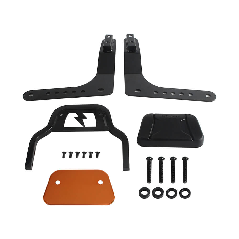 Harley M8 Softail Low Rider ST FXLRST FXRST Sport Glide FLSB Club Style Passenger Backrests Low profile Fixed Mini Sports Sissy Bar Kit 18-up - pazoma