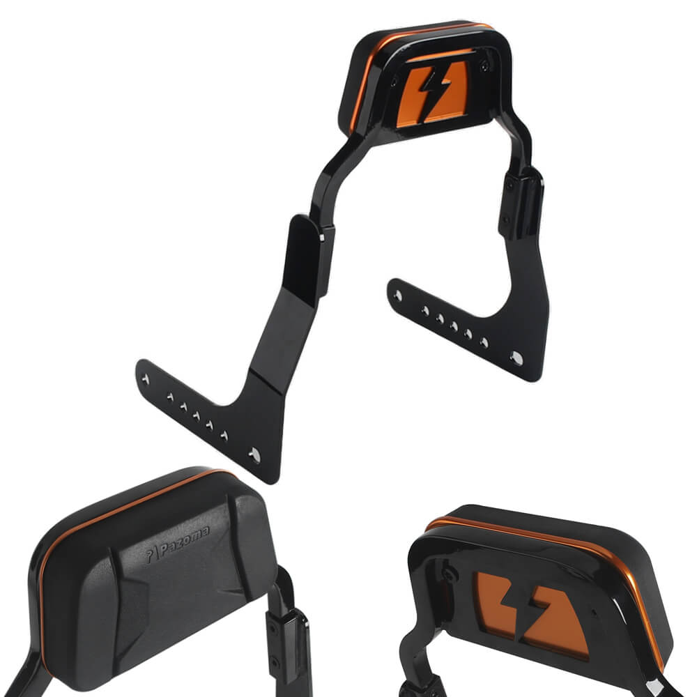 Harley M8 Softail Low Rider ST FXLRST FXRST Sport Glide FLSB Club Style Passenger Backrests Low profile Fixed Mini Sports Sissy Bar Kit 18-up - pazoma