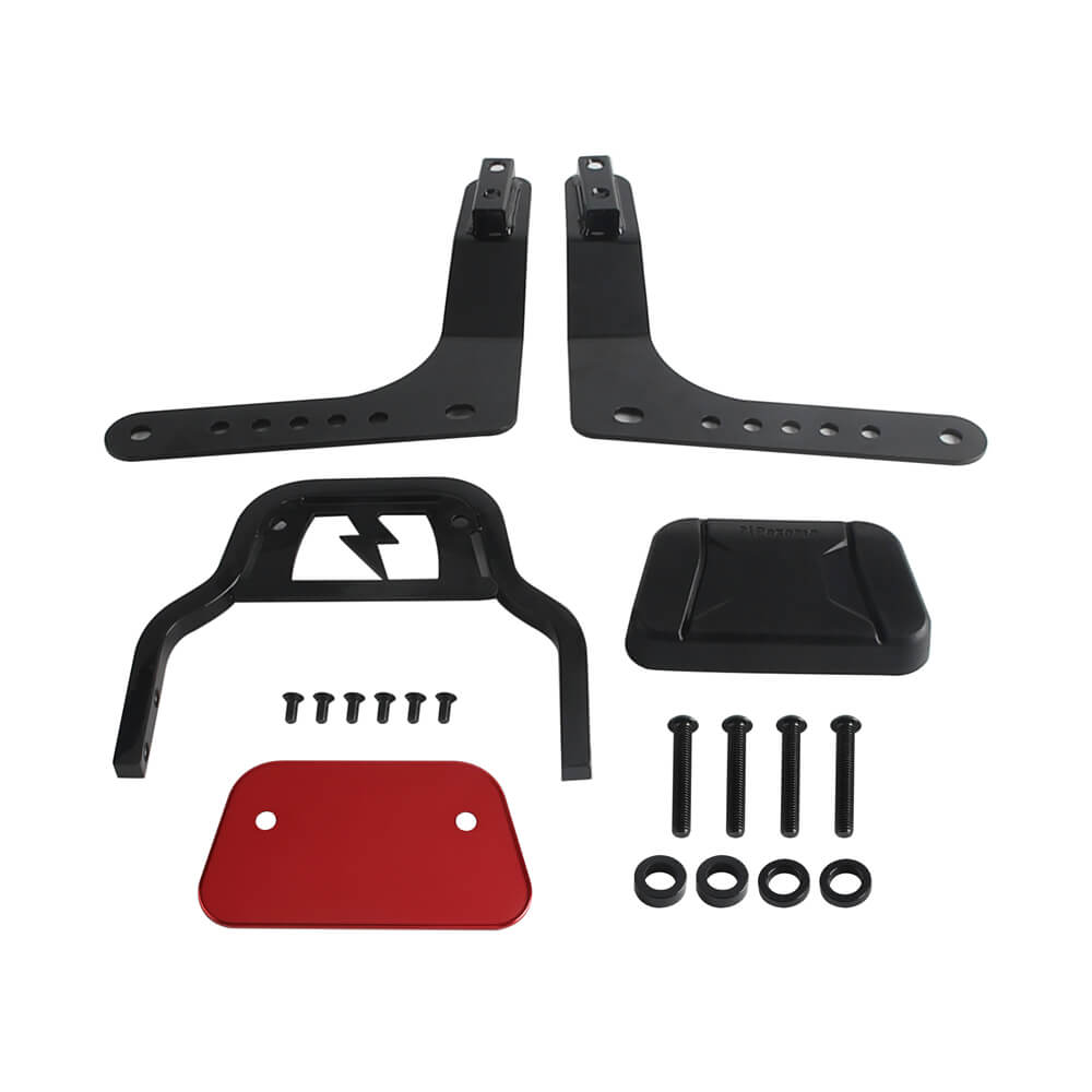 Harley M8 Softail Low Rider ST FXLRST FXRST Sport Glide FLSB Club Style Passenger Backrests Low profile Fixed Mini Sports Sissy Bar Kit 18-up - pazoma