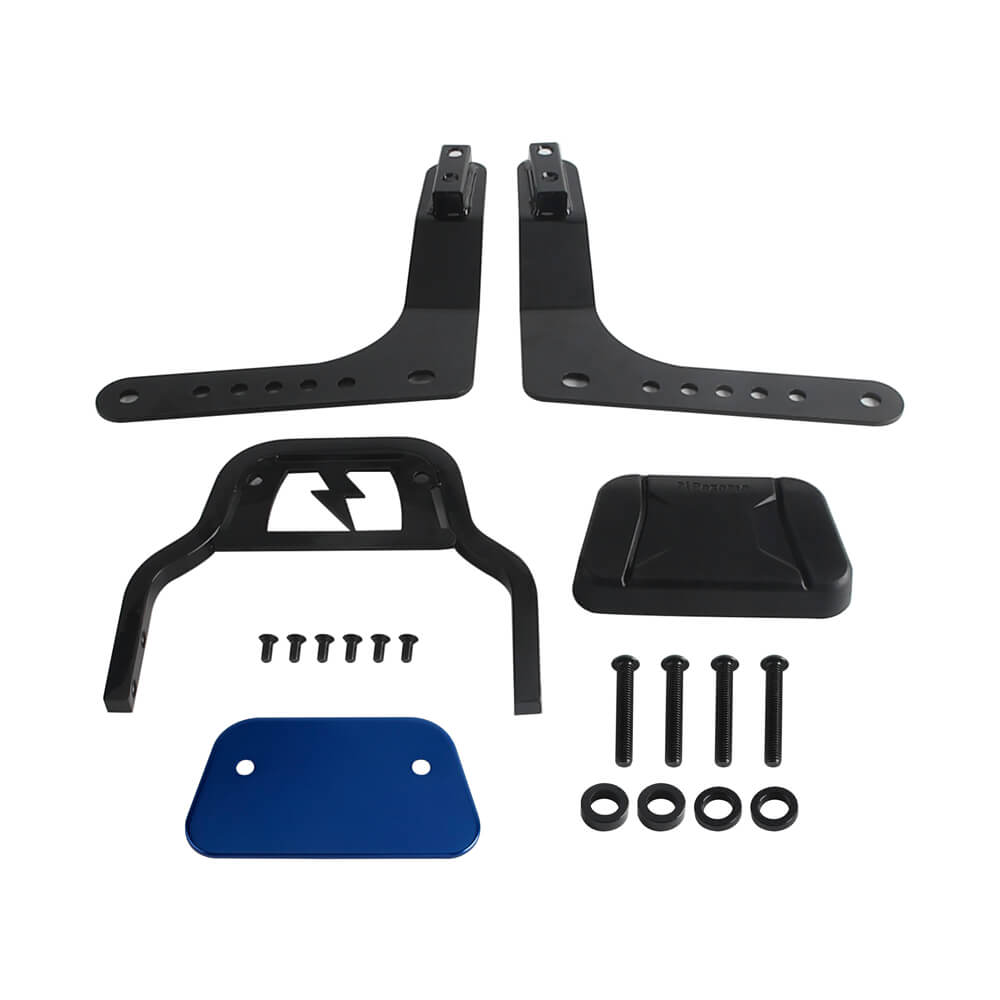 Harley M8 Softail Low Rider ST FXLRST FXRST Sport Glide FLSB Club Style Passenger Backrests Low profile Fixed Mini Sports Sissy Bar Kit 18-up - pazoma