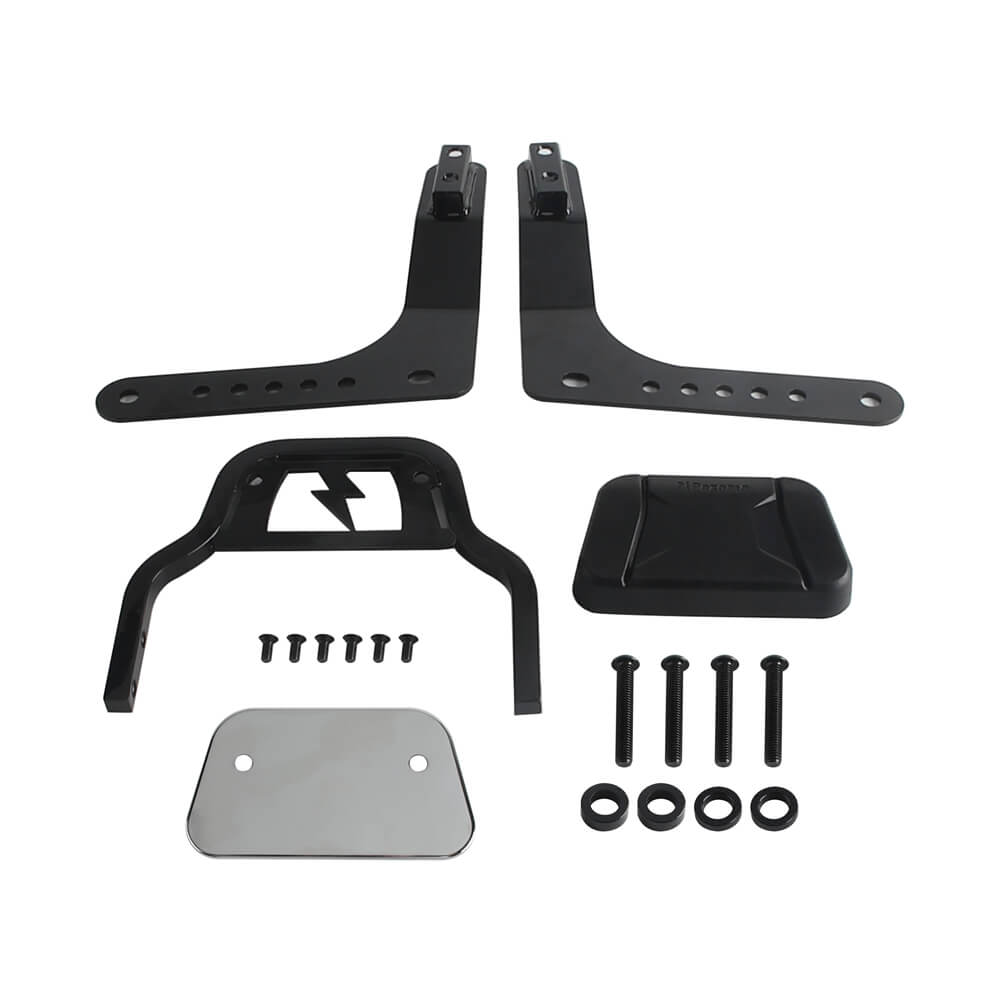 Harley M8 Softail Low Rider ST FXLRST FXRST Sport Glide FLSB Club Style Passenger Backrests Low profile Fixed Mini Sports Sissy Bar Kit 18-up - pazoma