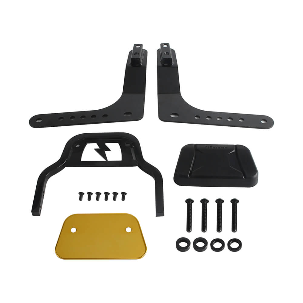 Harley M8 Softail Low Rider ST FXLRST FXRST Sport Glide FLSB Club Style Passenger Backrests Low profile Fixed Mini Sports Sissy Bar Kit 18-up - pazoma