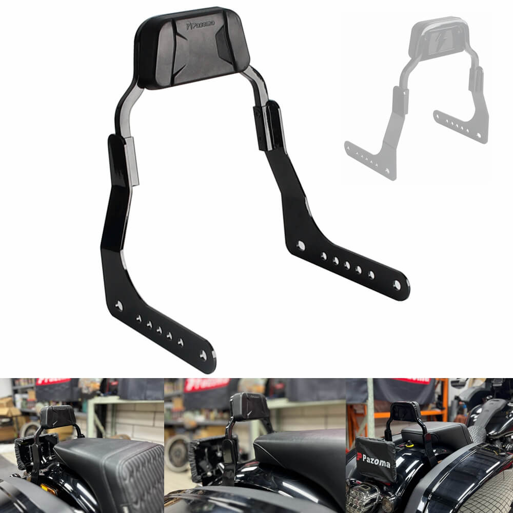 Harley M8 Softail Low Rider ST FXLRST FXRST Sport Glide FLSB Club Style Passenger Backrests Low profile Fixed Mini Sports Sissy Bar Kit 18-up - pazoma