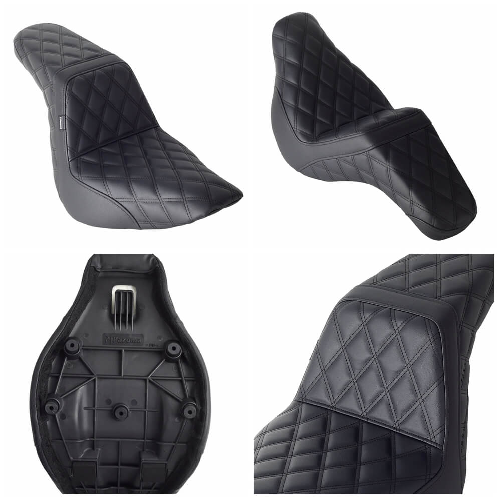 Harley M8 Softail Low Rider ST S Sport Glide FLSB FXLR FXLRS FXLRST 117 18-2025 LS Step 2-Up Gel Pad Seat - pazoma