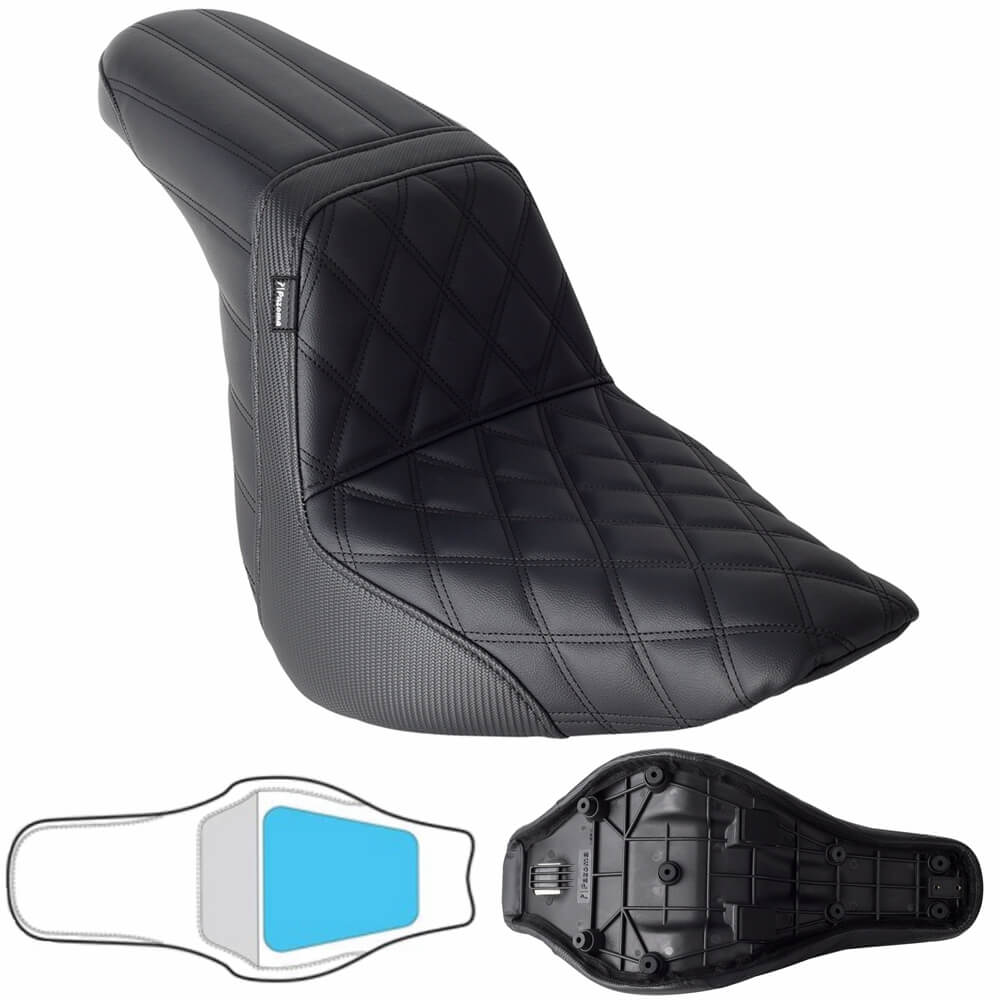 Upgrade Your Ride Performance For Harley Softail Low Rider ST S Sport Glide FLSB FXLR FXLRS FXLRST LS Step 2-Up Gel Pad Seats 2018- - pazoma