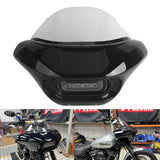 Harley M8 Softail Street Bob Low Rider Standard Club Style Headlight Shark Fairing Front Mask w/LED Headlamp DRL Turn Signal - pazoma