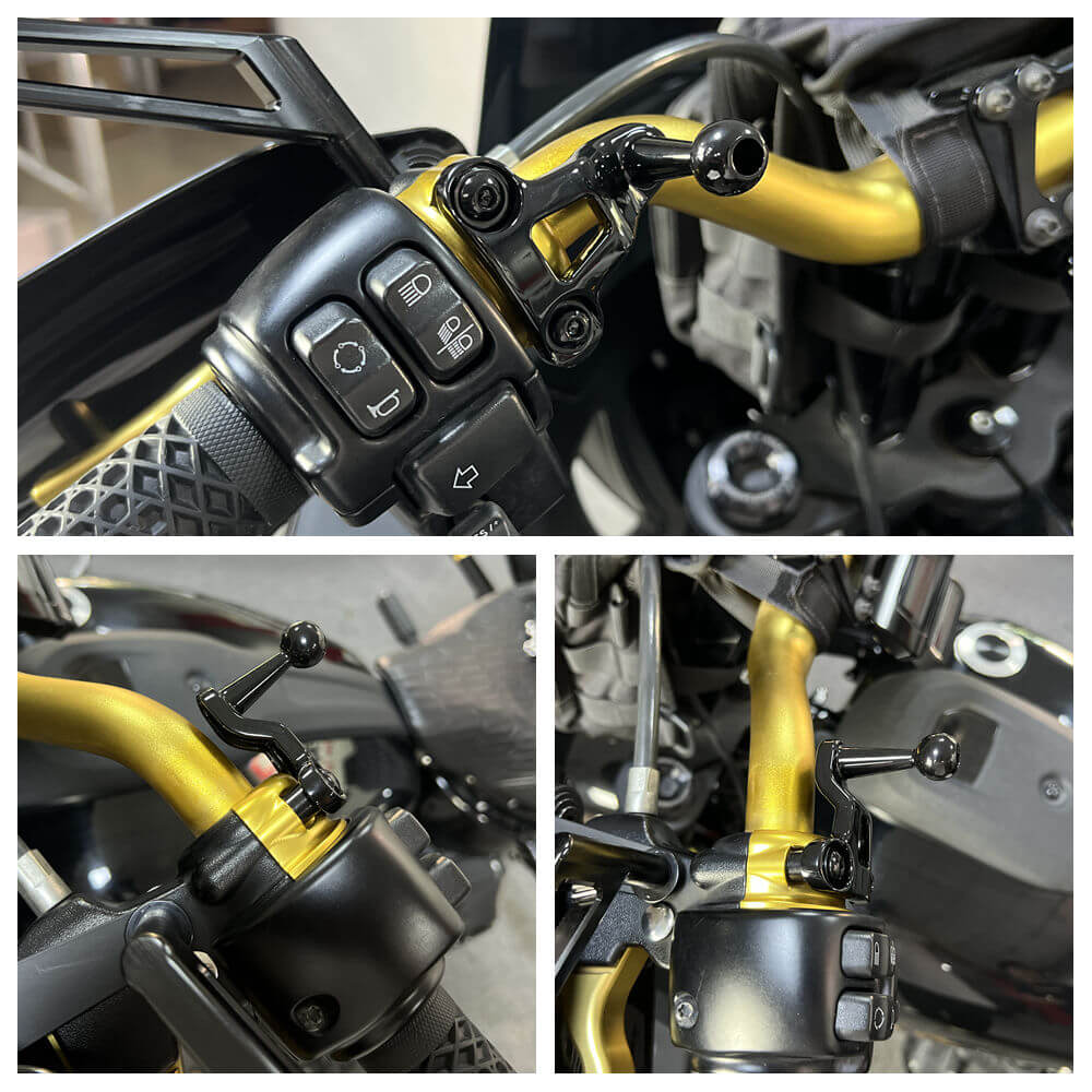 Handlebar Phone Carrier Mount Holder One-Touch Quick Lock Stand Support 360 Rotation Bracket For Harley Sportster XL 883 1200 VRSC - pazoma