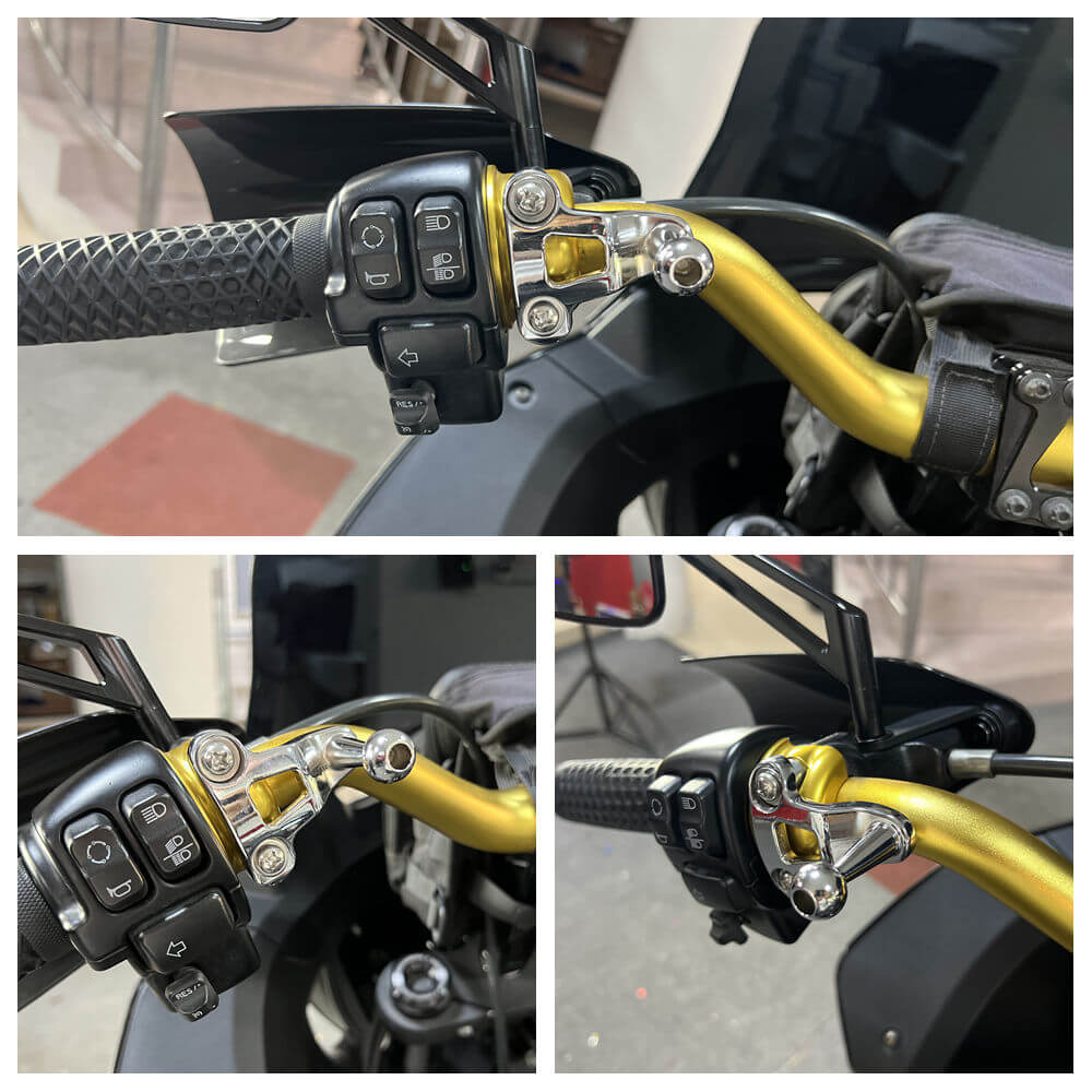 Handlebar Phone Carrier Mount Holder One-Touch Quick Lock Stand Support 360 Rotation Bracket For Harley Sportster XL 883 1200 VRSC - pazoma