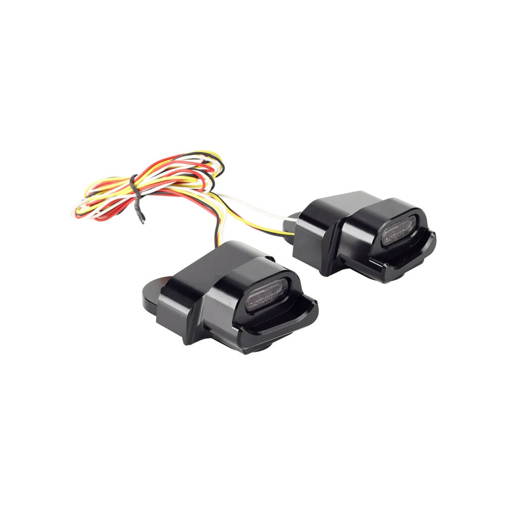 Harley Nightster 975 RH975 Strut Stripe LED 3 in 1 Turn Signals Tail Light & Brake light Rear Blinker Indicators 2022-2025 CNC Black - pazoma