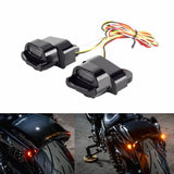 Harley Nightster 975 RH975 Strut Stripe LED 3 in 1 Turn Signals Tail Light & Brake light Rear Blinker Indicators 2022-2025 CNC Black