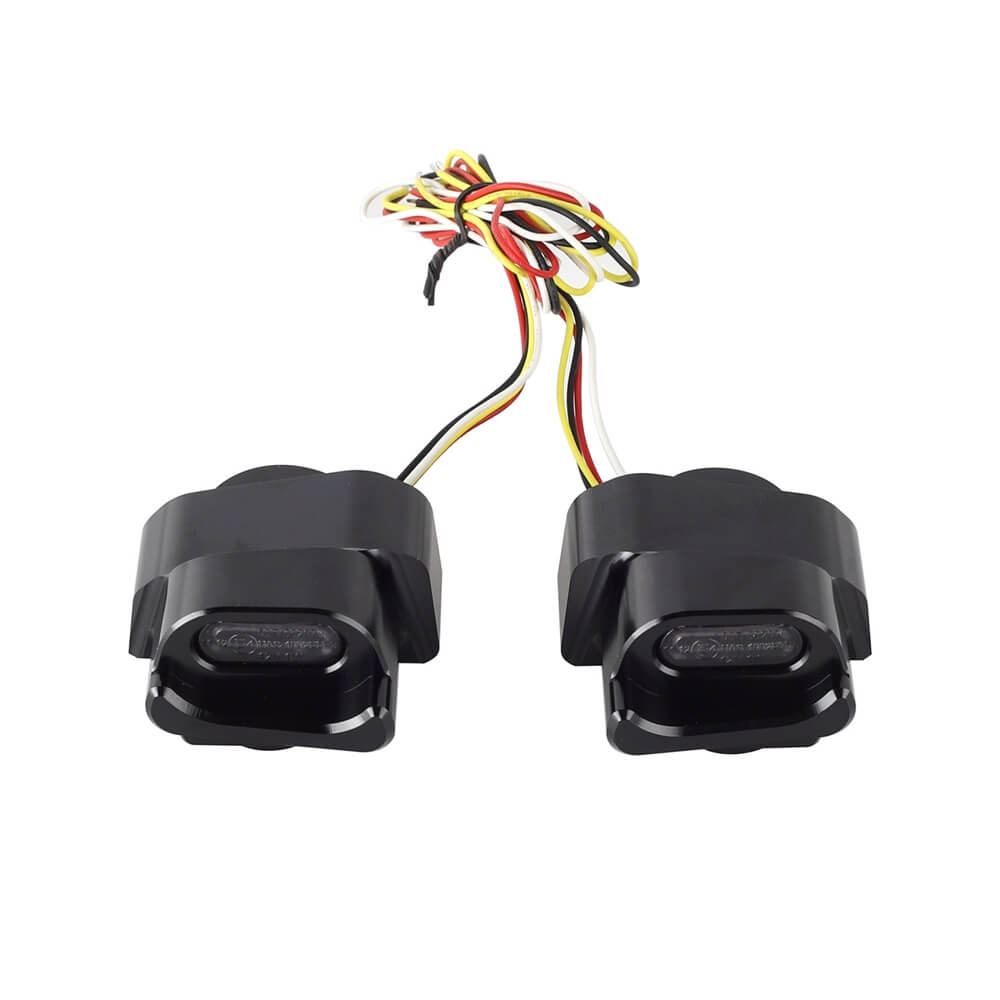 Harley Nightster 975 RH975 Strut Stripe LED 3 in 1 Turn Signals Tail Light & Brake light Rear Blinker Indicators 2022-2025 CNC Black - pazoma