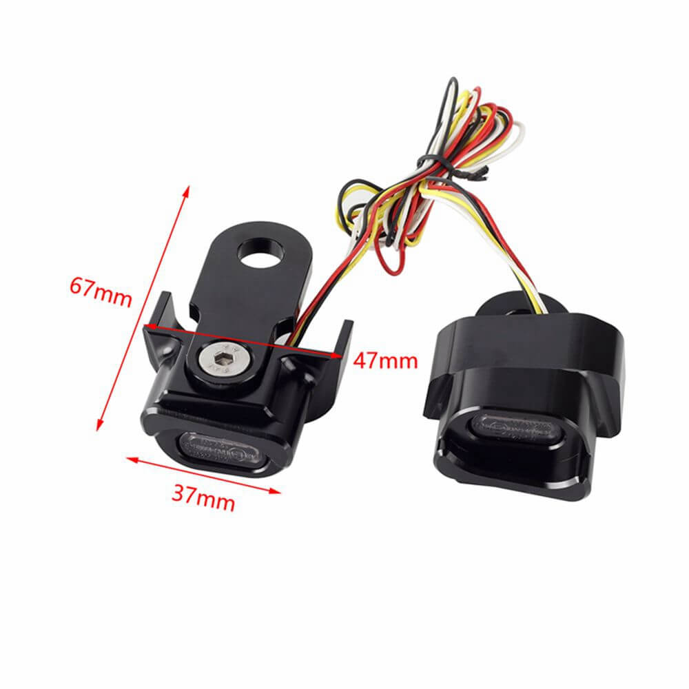 Harley Nightster 975 RH975 Strut Stripe LED 3 in 1 Turn Signals Tail Light & Brake light Rear Blinker Indicators 2022-2025 CNC Black - pazoma