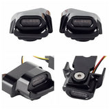 Harley Nightster 975 RH975 Strut Stripe LED 3 in 1 Turn Signals Tail Light & Brake light Rear Blinker Indicators 2022-2025 CNC Black - pazoma