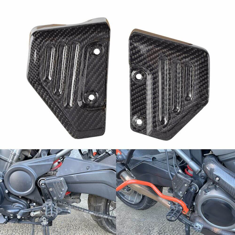 Harley Pan America 1250 ST Special CVO RA1250SE RA1250S RA1250ST RA1250 Carbon Fiber Side Heel Guards Protection Left and Right 2021-2025 - pazoma