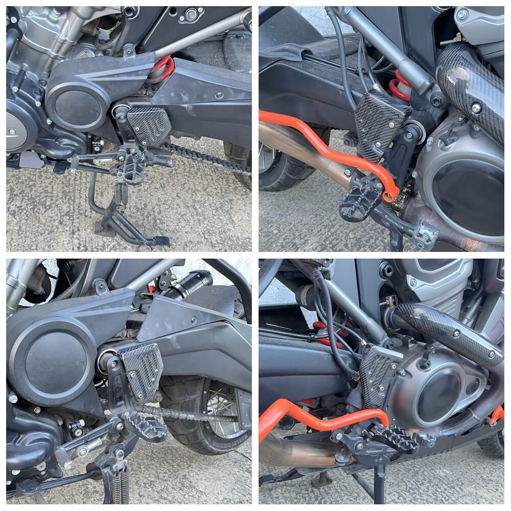 Harley Pan America 1250 ST Special CVO RA1250SE RA1250S RA1250ST RA1250 Carbon Fiber Side Heel Guards Protection Left and Right 2021-2025 - pazoma
