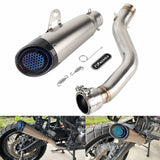 Stainless Steel Street Cannon Muffler Slip-On Pipe Exhaust System w/End Cap Grill For Harley Pan America 1250 ST CVO Special RA1250S RA1250 RA1250SE - pazoma