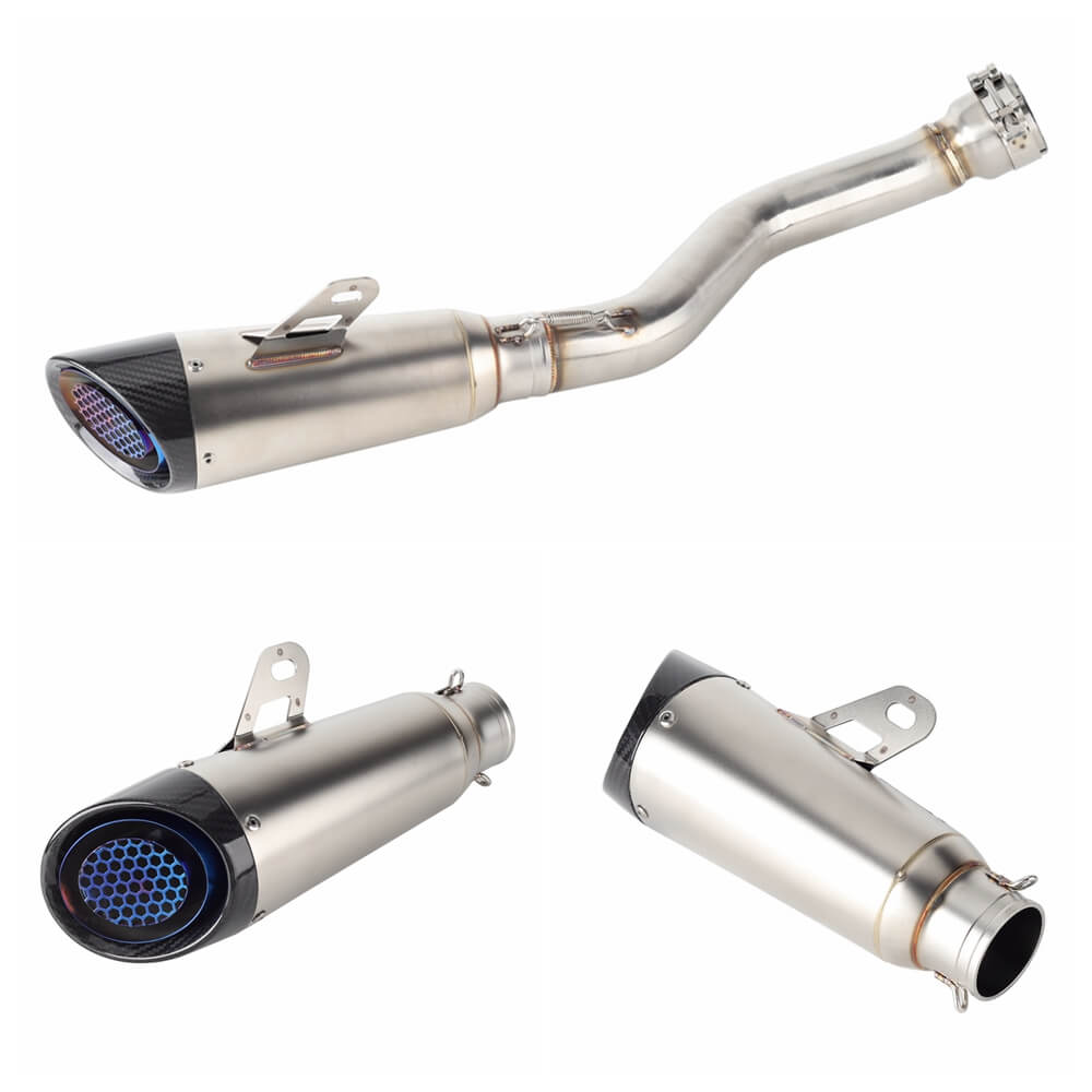Stainless Steel Street Cannon Muffler Slip-On Pipe Exhaust System w/End Cap Grill For Harley Pan America 1250 ST CVO Special RA1250S RA1250 RA1250SE - pazoma