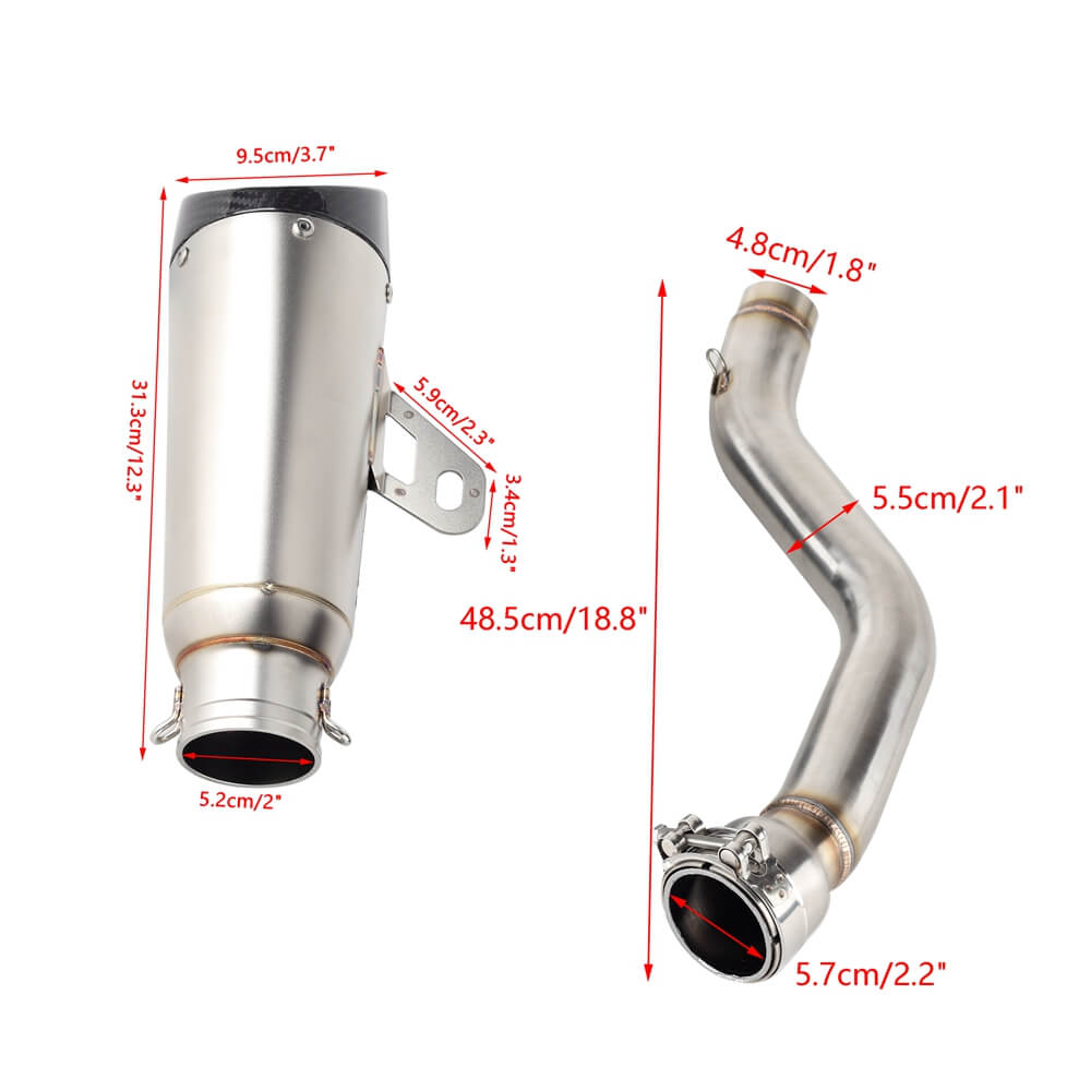 Harley Pan America RA1250ST Special RA1250S RA1250 CVO RA1250SE Stainless Steel Muffler Slip-On Pipe Exhaust System Tailpipe w/ End Cap Grill 21-2025 - pazoma