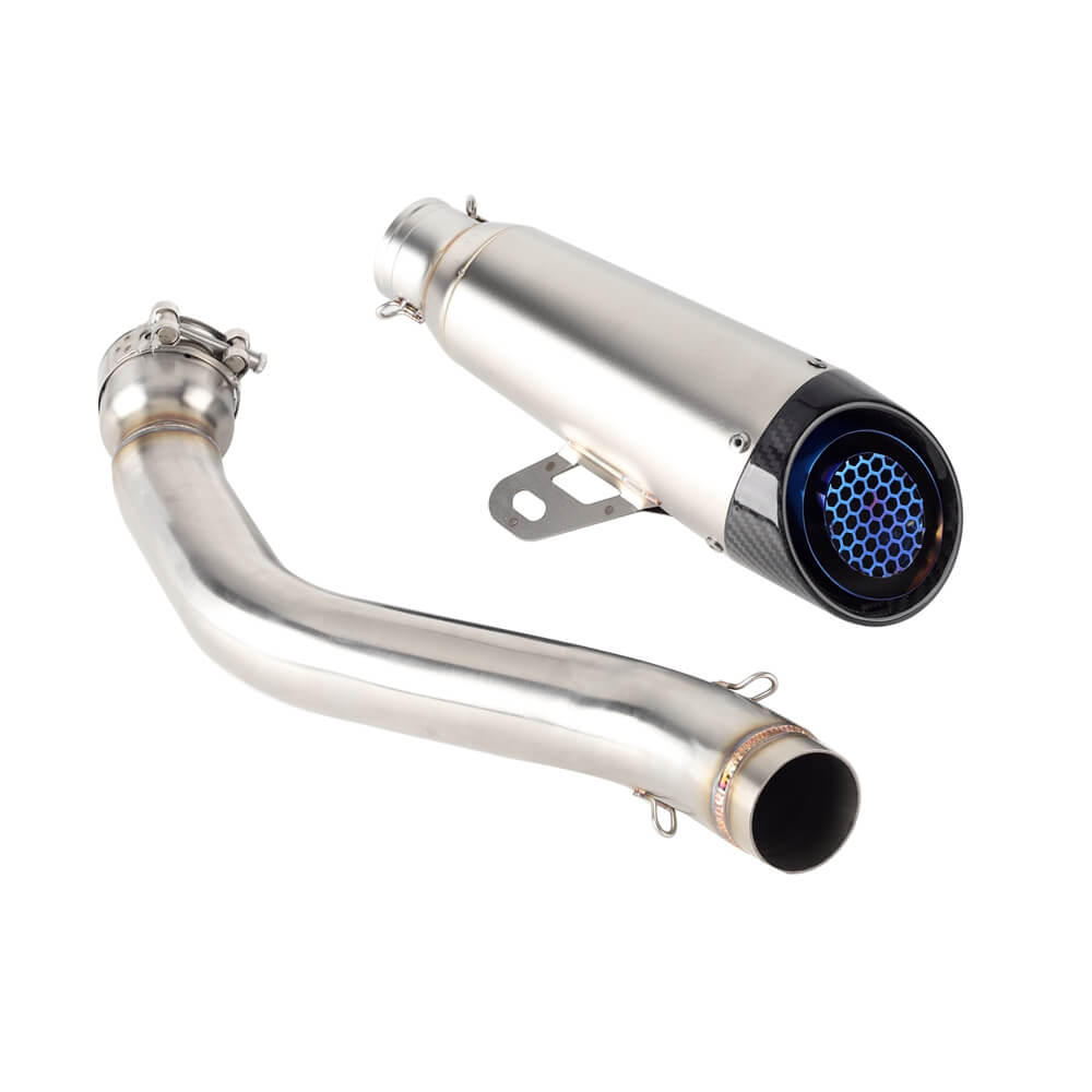 Stainless Steel Street Cannon Muffler Slip-On Pipe Exhaust System w/End Cap Grill For Harley Pan America 1250 ST CVO Special RA1250S RA1250 RA1250SE - pazoma
